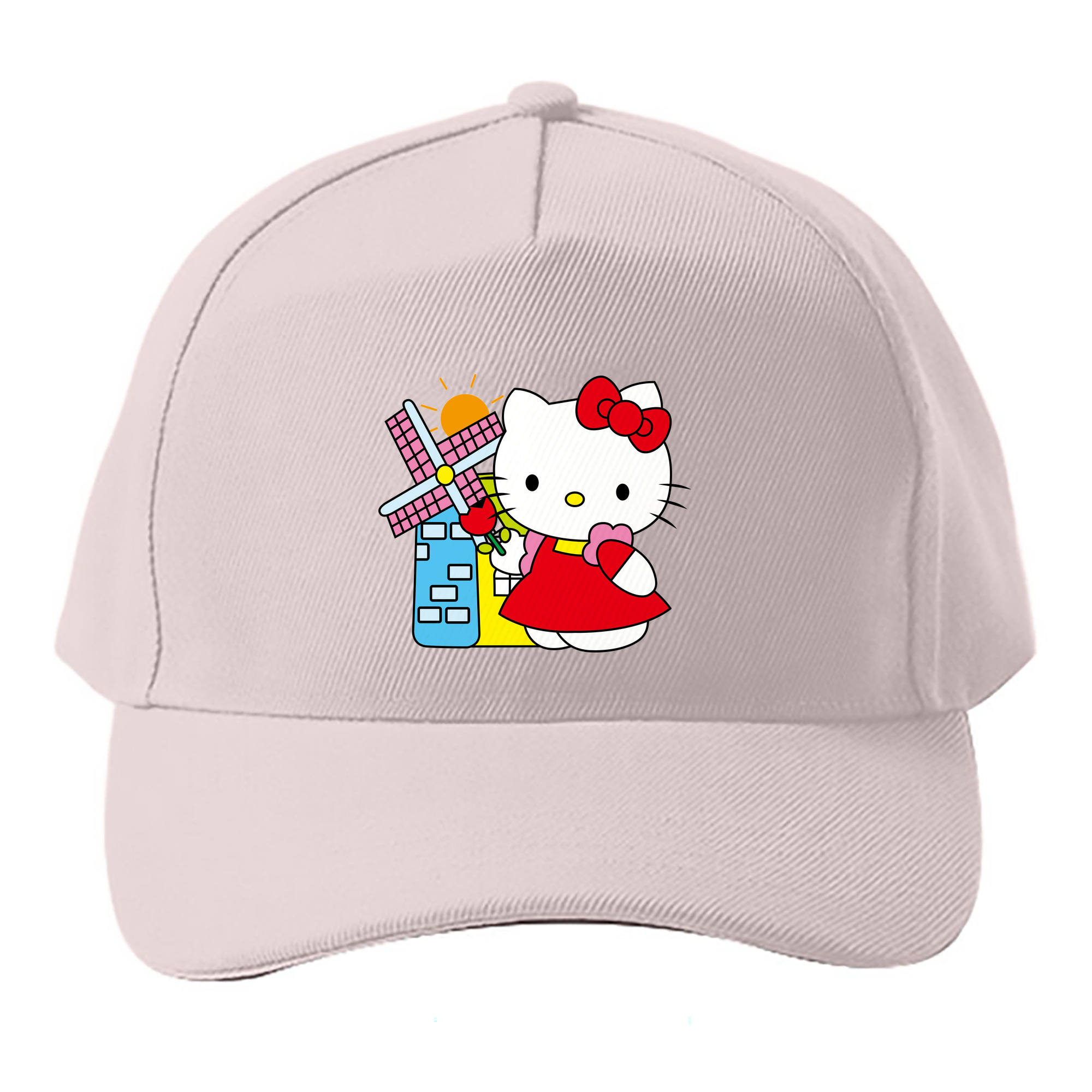 （画像用） Hello Kitty ハローキティ ベースボールキャップ 綿100％ 男女兼用 帽子 スポーツ
